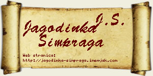 Jagodinka Šimpraga vizit kartica